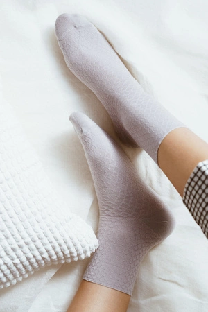 Steven 125-010 Bamboo Skarpety za kostkę, popiel/romby