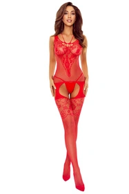 Passion BS121 Body bodystocking, red