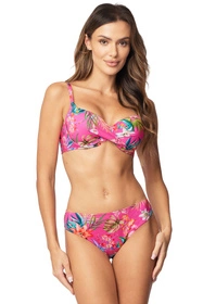 Vivisence 3222 Kostium kąpielowy biustonosz push-up, różowe kwiaty