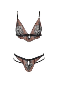 Casmir Mirella set Nocna komplet biustonosz + stringi, black