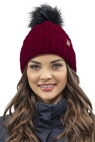 Vivisence 7015 Kmpl+R Komplet czapka+szalik+rękawiczki, bordowy