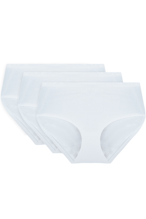 Vivisence 4013 3-pack Majtki wysokie figi, bia�y