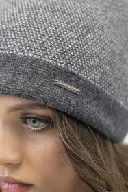 Vivisence 7095 Nakrycie głowy czapka, szara pepitka