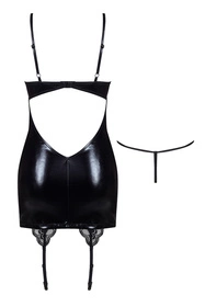 Beauty Night Gemma chemise BN6598 Nocna komplet koszulka + stringi, black