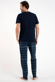 Italian Fashion Ruben kr.r. dł.sp. Nocna piżama, granat/druk