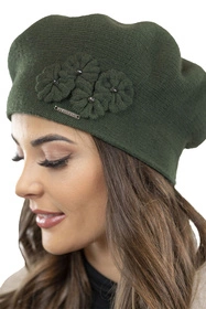 Vivisence 7006Kmpl Komplet beret+szalik, zielony