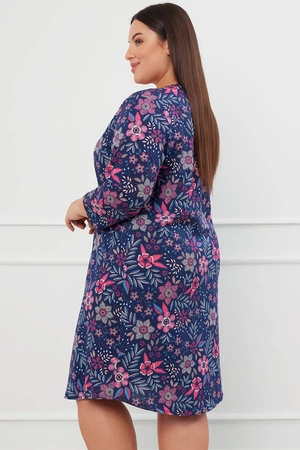 Italian Fashion Folk r.3/4 Nocna koszula, gdruk/granat