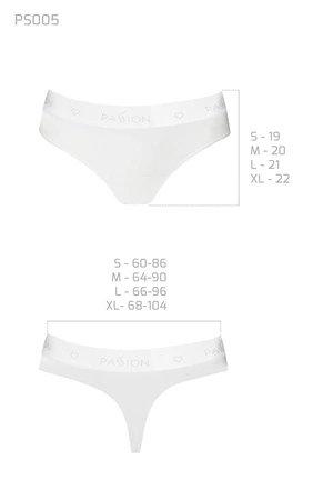 Passion PS005 Majtki stringi, white