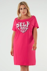 Italian Fashion Selfie kr.r. Nocna koszula, amarant