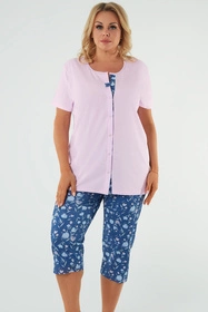 Italian Fashion Lady kr.r. sp.3/4 Nocna piżama, róż/druk