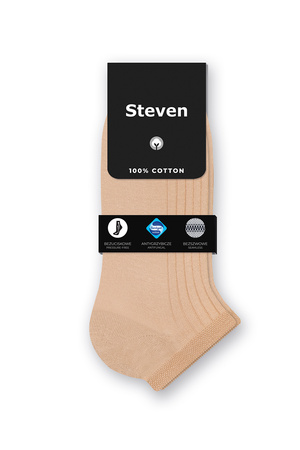 Steven 042 100% bawe�ny Skarpety stopki, be�owy 004