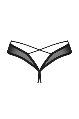 Obsessive Roxelia crotchless thong Majtki stringi otwarte, czarny