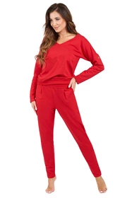 Italian Fashion Karina dł.r. dł.sp. Dres homewear, czerwony