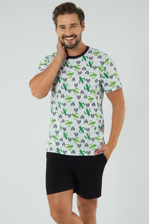 Italian Fashion Picos Men kr.r. kr.sp. Nocna pi�ama, druk/czarny
