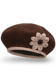 Vivisence 7046 Nakrycie głowy beret, brązowy