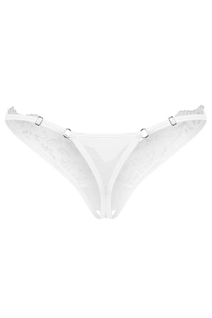 Obsessive Arrowel crotchless thong Majtki stringi otwarte, white