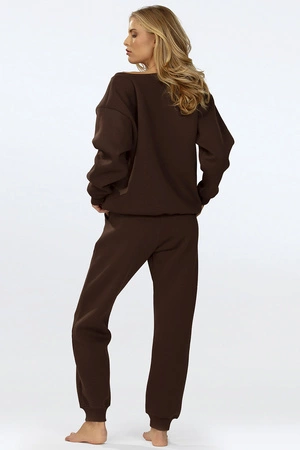 Dkaren Rehema-Kpl Komplet bluza+spodnie, czekolada