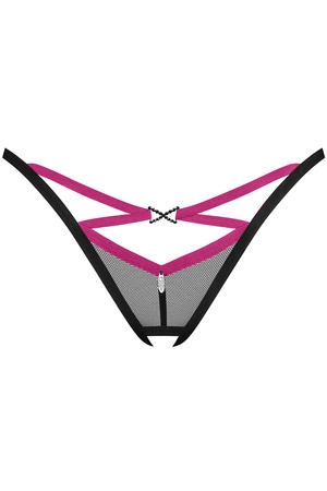 Obsessive Novenes crotchless thong Majtki stringi otwarte, black