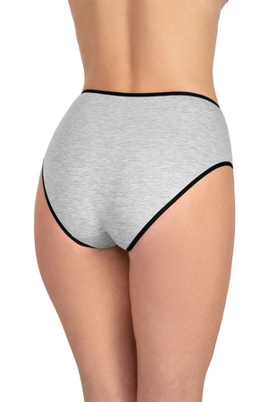 Vivisence 4017 3-pack Majtki wysokie figi, gumka czarna: szary/róż/grafit