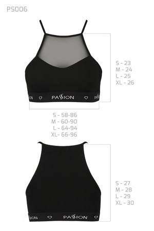 Passion PS006 Biustonosz sportowy, black