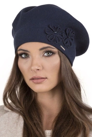 Vivisence 7007Kmpl Komplet beret+szalik, granatowy