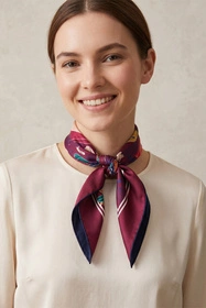 Vivisence S65-011 Szalik lub apaszka apaszka, granatowy/bordowy
