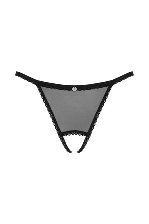 Obsessive Celia Noir crotchless thong Majtki stringi otwarte, czarny