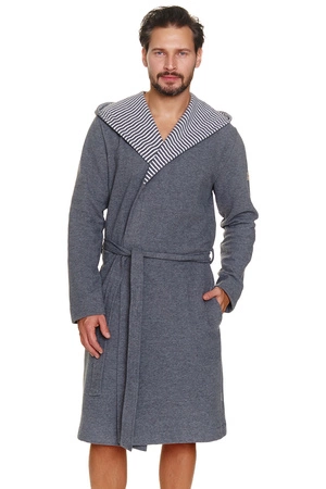 Doctor Nap SMW.7230 Nocna szlafrok, dark grey