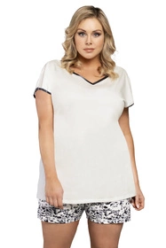 Italian Fashion Pasja kr.r. kr.sp. Nocna piżama, biały/druk