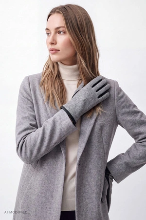 Vivisence 7221 Rękawiczki dzianinowe, grey-black