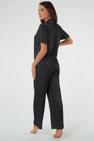 Italian Fashion Ria kr.r. dł.sp. Nocna piżama, druk/czarny