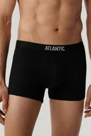 Atlantic 3BMH-011 3-pack Majtki bokserki, czarny