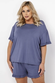 Italian Fashion Styl kr.r. kr.sp. Nocna piżama, niebieski