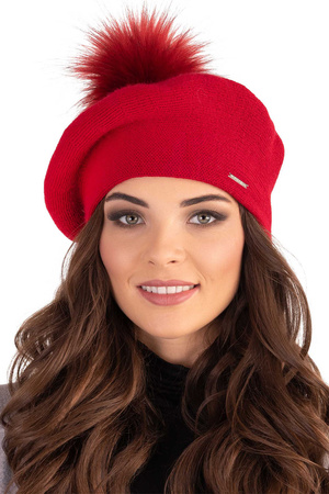Vivisence 7035 Nakrycie g�owy beret, czerwony