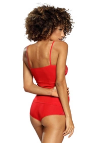 Dkaren Wiktoria Nocna komplet top + szorty, czerwony