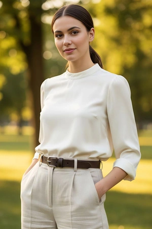 Vivisence P0006 Pasek skórzany, brown