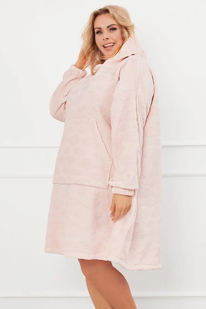 Italian Fashion Runa dł.r. Nocna szlafrok, druk/róż