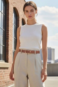 Vivisence P0005 Pasek skórzany, brown