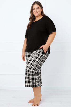 Italian Fashion Klara kr.r. sp.7/8 Nocna pi�ama, czarny/druk