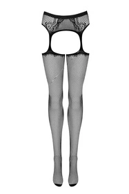 Obsessive Garter stockings S232 Wyrób pończoszniczy pończochy z pasem, czarny