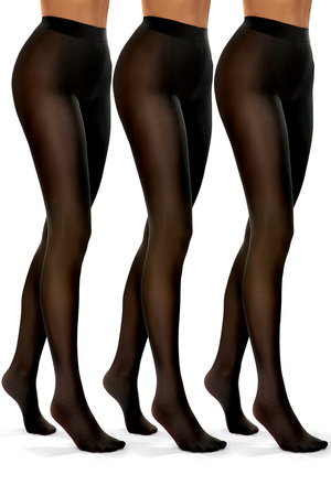 Vivisence 8104 3-pack Comfort 40 DEN Wyr�b po�czoszniczy rajstopy, nero