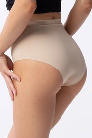 Julimex Amber Maxi Majtki wysokie figi, beżowy