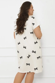 Italian Fashion Figaro kr.r. Nocna koszula, druk/biały