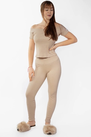 Dkaren Bayo-Le Legginsy klasyczne, cappuccino