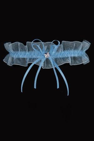 Julimex PW-96 Brugia z silikonem Wyrób pończoszniczy podwiązka, niebieski