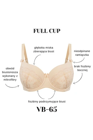 Vena VB-65 Biustonosz usztywniany, beżowy