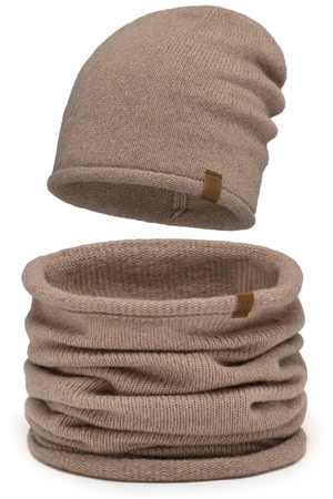 Vivisence 70115Kmpl Komplet czapka+komin, beżowy