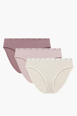 Atlantic 3CLP-010 3-pack Majtki figi, różowy/ciemnoróżowy/beżowy