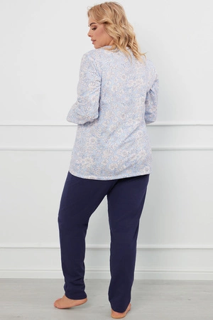 Italian Fashion Jovita dłr. dł.sp Nocna piżama, druk/granat