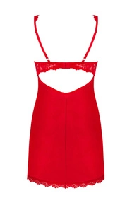 Obsessive Amor Cherris chemise Nocna komplet koszulka + stringi, czerwony